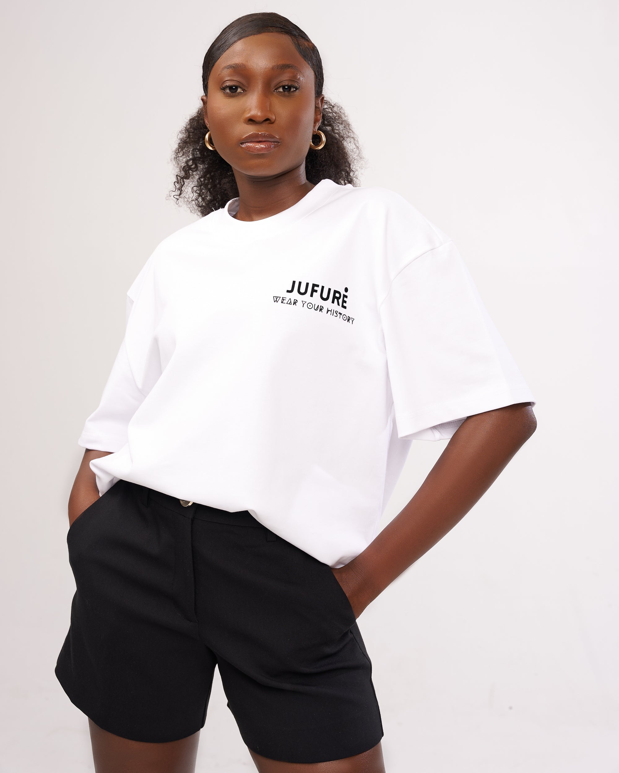 White Membership Tee — Clarity (Heart Logo)
